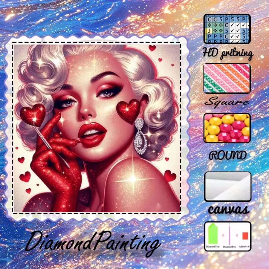 5D Diamond Painting Kit Full Drill - 1개 5D DIY 플로킹 천, 특수