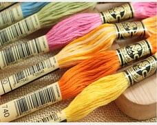 Cotton Embroidery Thread Skeins - 원룸 프렌치 DMC 자수실--447개 오래된 색상
