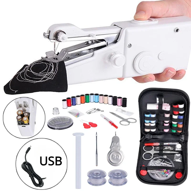 Mini Electric Sewing Machine Handheld - 가정용 재봉틀 프레스 풋 DIY 빌드