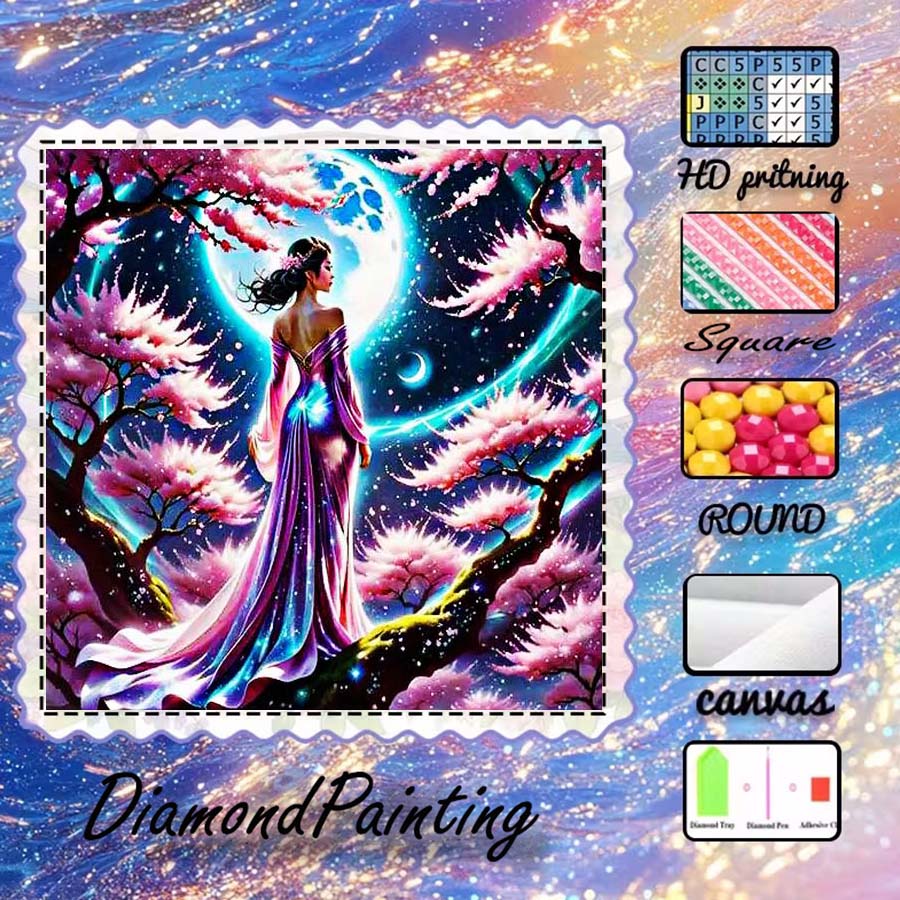 5D Diamond Painting Kit Full Drill - 1개 5D DIY 플로킹 천, 특수