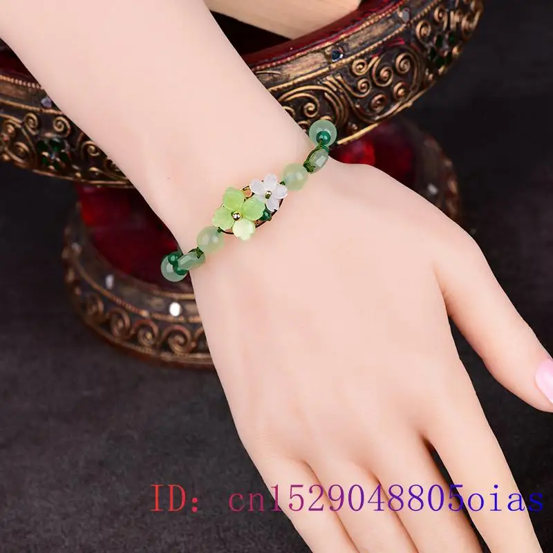 녹색 옥 꽃 팔찌 부적 비즈 쥬얼리, 탈리스만 뱅글 디 - Beading 리뷰 및 가격