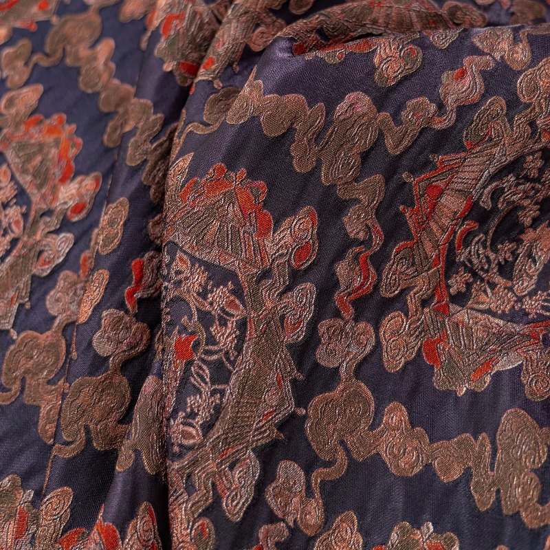 보라색 레드 레이온 꽃무늬 자카드 루렉스 원단 새로운  - Sewing 리뷰 및 가격