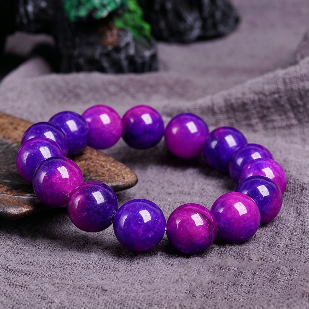 천연 진짜 옥 비즈 팔찌 목걸이 비즈 뱅글 럭셔리 부적 - Beading 리뷰 및 가격