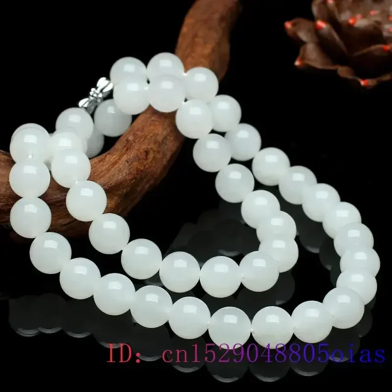 화이트 옥 페르시 목걸이 비즈 천연 패션 보석 쥬얼리  - Beading 리뷰 및 가격