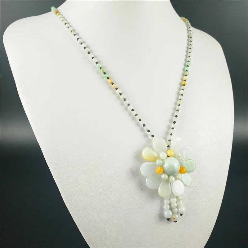 인증 버마어 옥 해바라기 펜던트 경옥 에메랄드 비즈 목 - Beading 리뷰 및 가격