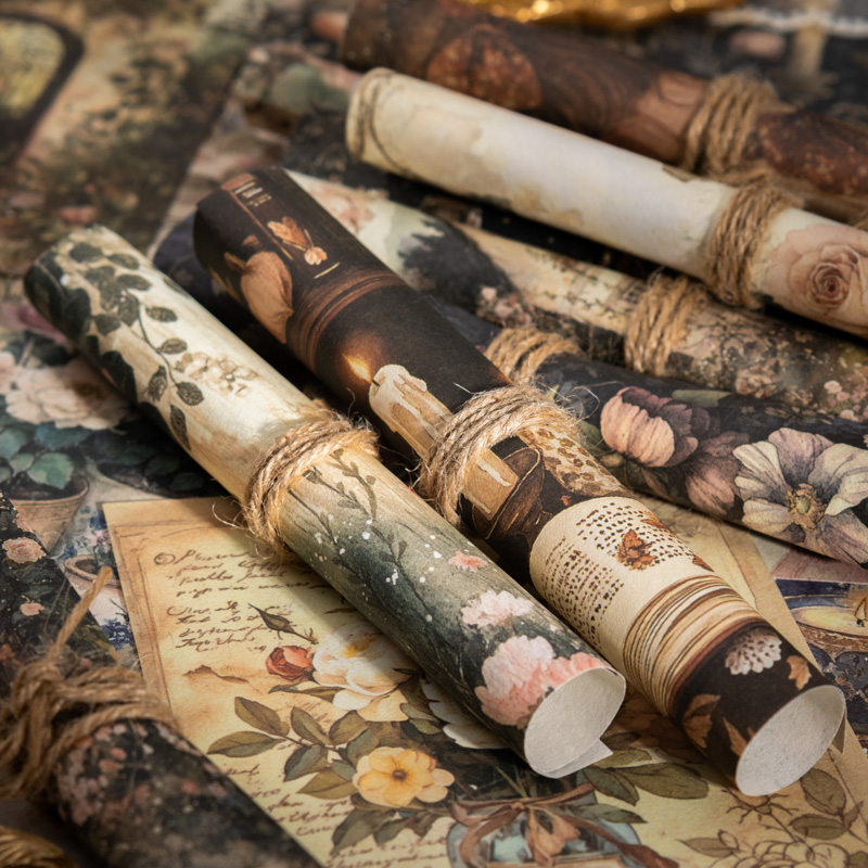 JIANQI 100Pcs 레트로 수제 종이 재료 정크  - Vintage Junk Journal Scrapbooking Paper 리뷰 및 가격