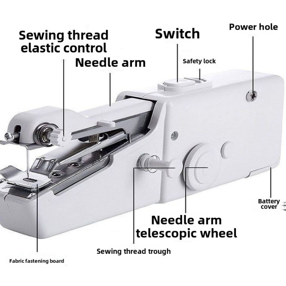 휴대용 미니 재봉틀, 손잡이형 반자동 전기 재봉 도구, - Mini Electric Sewing Machine Handheld 리뷰 및 가격