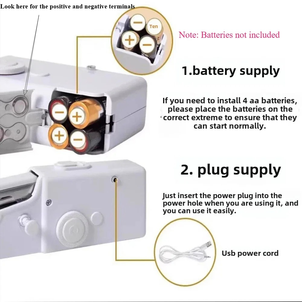 휴대용 미니 재봉틀, 손잡이형 반자동 전기 재봉 도구, - Mini Electric Sewing Machine Handheld 리뷰 및 가격